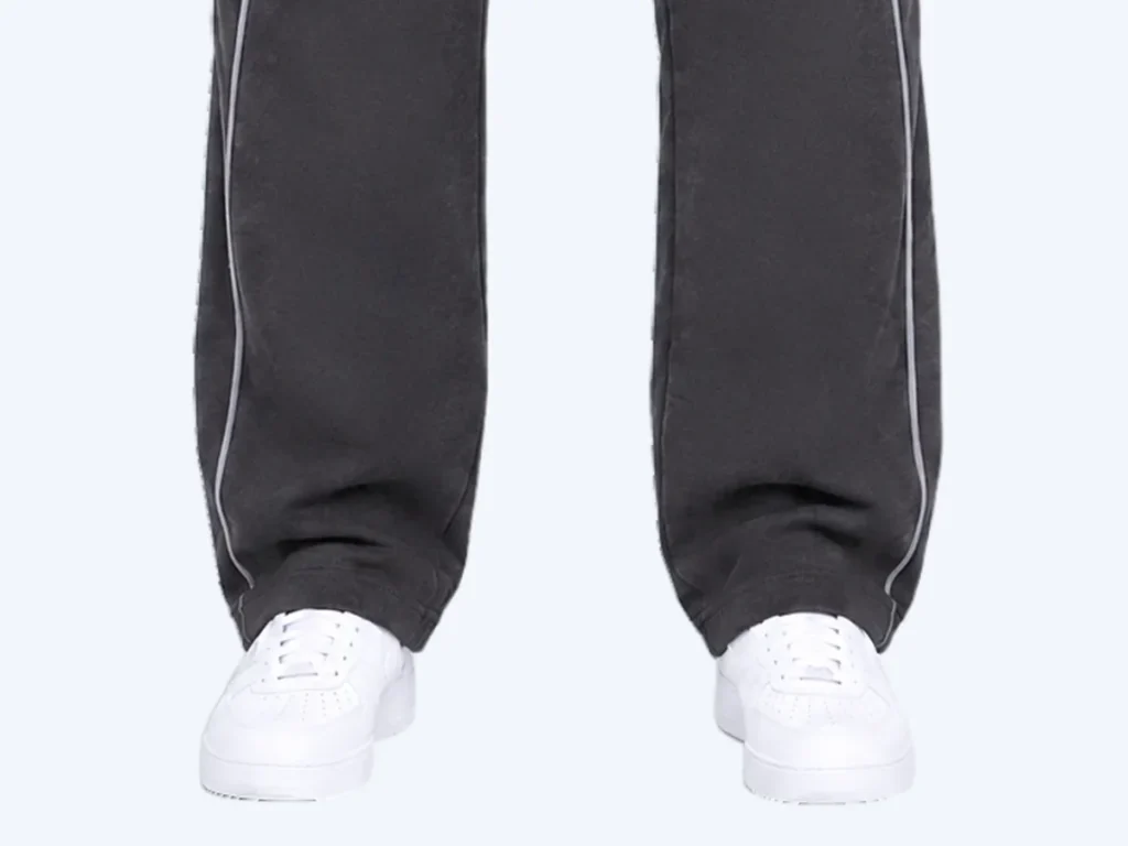 Grey Unisex Jogger: Wide, straight leg