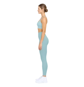 Side view of the arctic blue Women's Leggings, ankle length